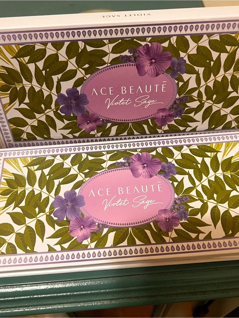 Ace Beauté Violet Sage Eyeshadow Palette — Purple, Green, Peach, Copper